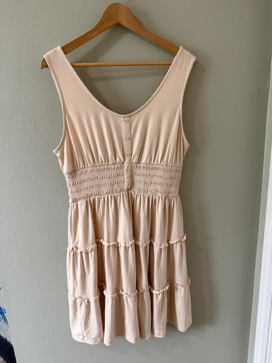 Dokotoo Dresses & Skirts - Sleeveless Tiered Mini Dress in Light Blush
